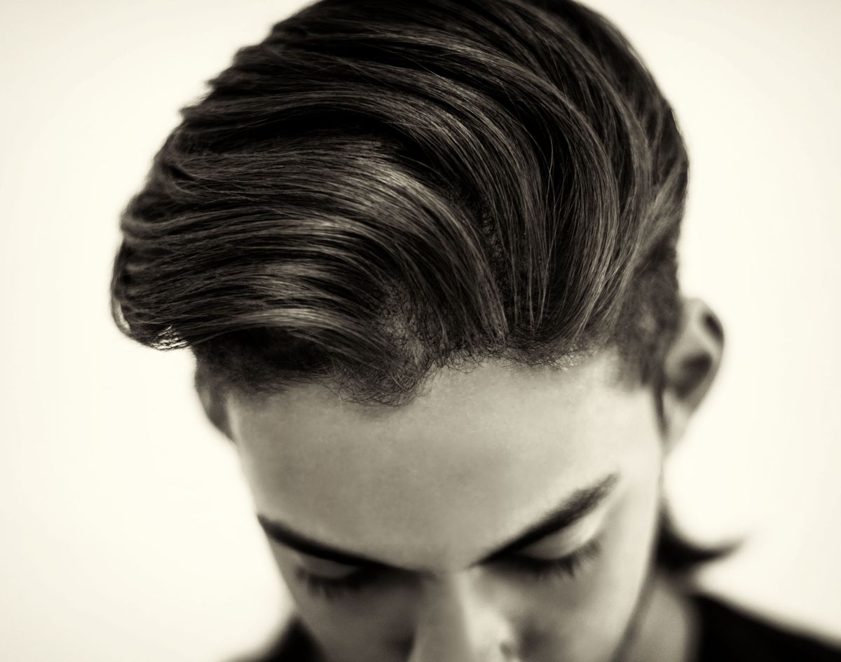 Pompadour haircut style